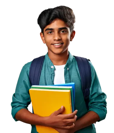 Student with books