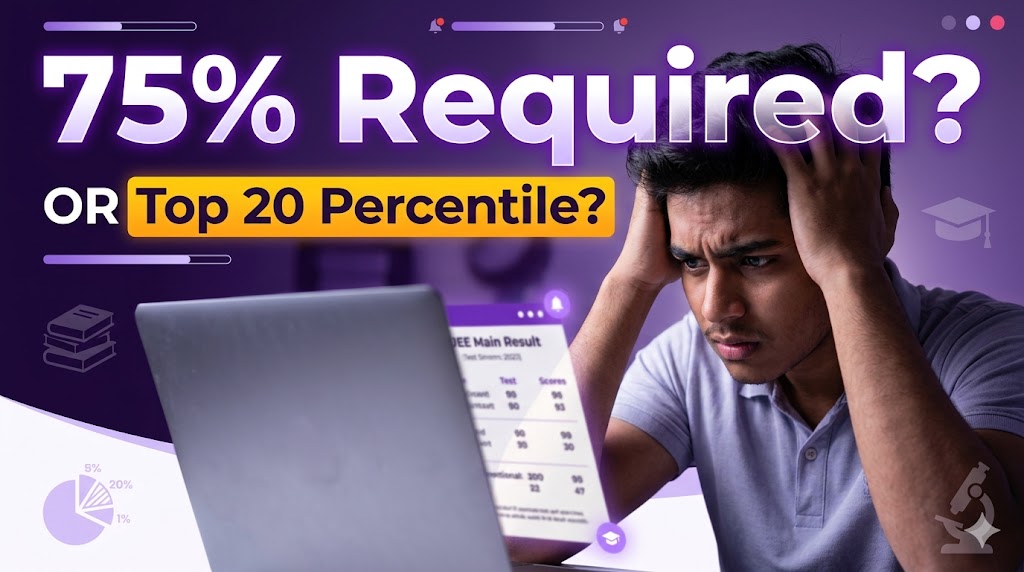 JEE Main 75% Criteria 2026 Explained | Top 20 Percentile Rule