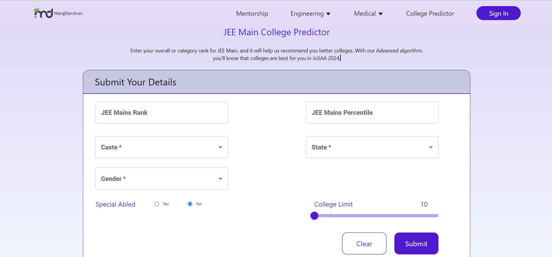 Best College Predictor for JEE Main 2024